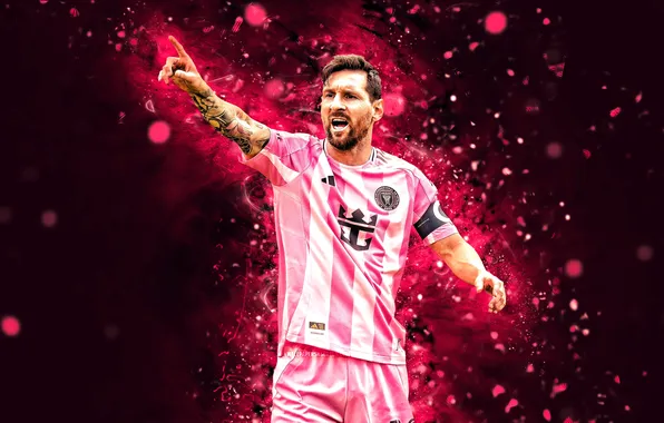 Pink, Legend, Lionel Messi, Soccer, MLS, Inter Miami, GOAT