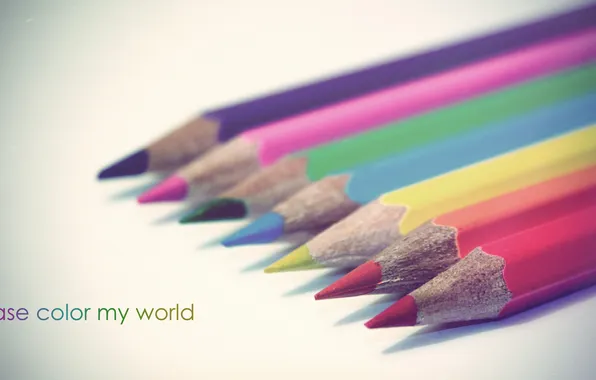 Мир, карандаши, разноцветные, разукрась, пожалуйста, мой