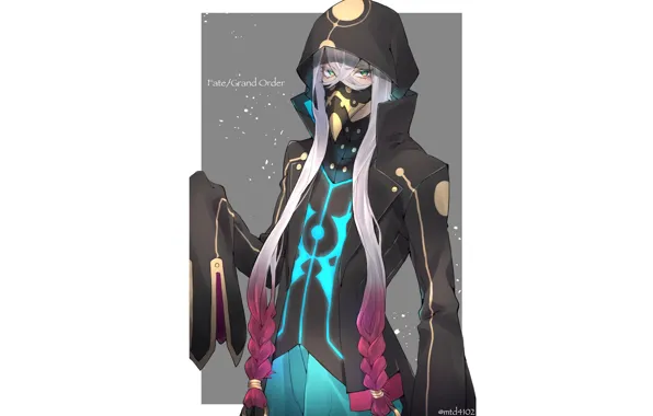 Маска, косы, Fanart, Fate/Grand Order, Pixiv, Fanart From Pixiv, Caster (Asclepius), Pixiv Id 3936903