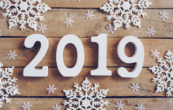 Новый Год, зима, снежинки, 2019, new year, winter, доски, дерево