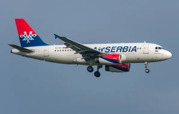 Картинка Airbus, A319-100, Air Serbia