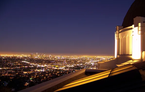 Картинка ночь, огни, Los Angeles, California