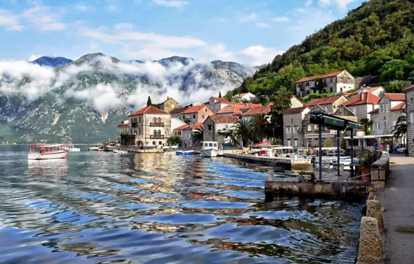 Город, озеро, Perast