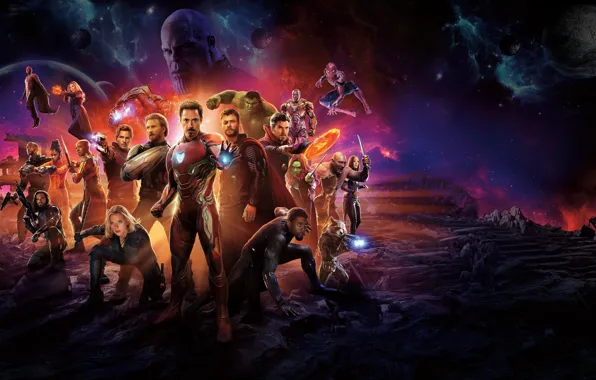 Scarlett Johansson, Infinity, Vision, Hulk, Nebula, Iron Man, War, Falcon