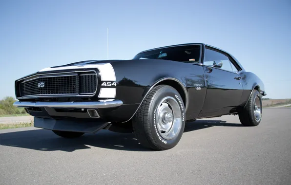 Картинка black, camaro, 1968, chevy