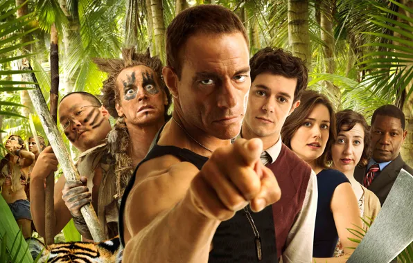 Фильм, джунгли, жест, Жан-Клод Ван Дамм, Jean-Claude Van Damme, туристы, Welcome to the Jungle, Добро …