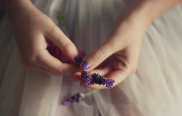 Девушка, цветы, фон, обои, синие, wallpapers, рука. цветочки. фиолетовые
