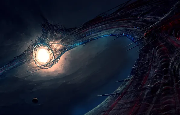 Картинка звездные врата, ChrisCold, Зловещая космическая станция