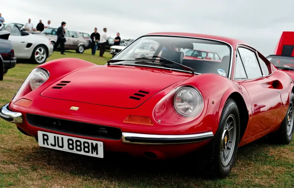 Красный, Улица, Люди, Ferrari, Супер, Dino, 246