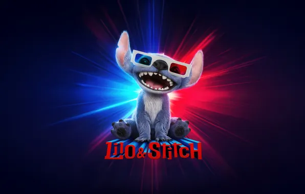 Поза, фильм, очки, мех, постер, Лило и Стич, Lilo & Stitch, 2025