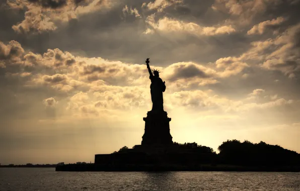 Картинка Нью-Йорк, New York, Statue of liberty, Статуя свободы
