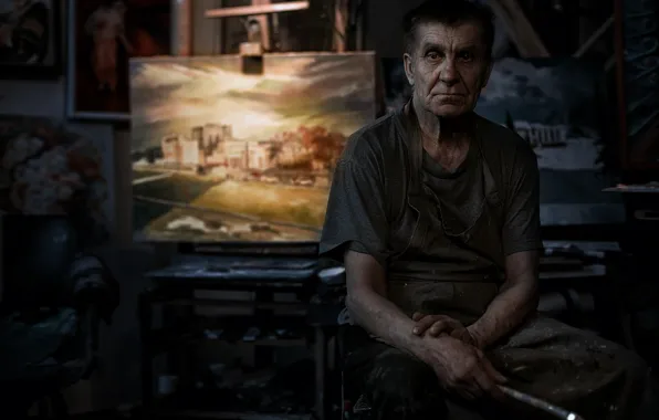Картина, художник, кисть, Дмитрий Киричай