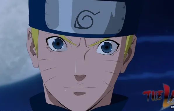 Moon, game, Naruto, sky, smile, anime, blue eyes, face