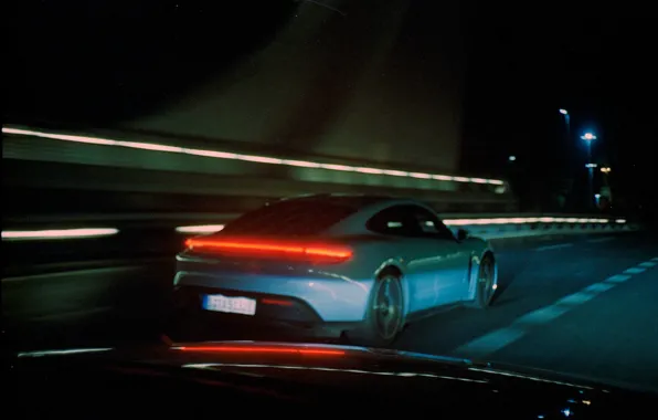 Скачать обои Ночь, Porsche, Порш, Электрокар, Стилизация, Porsche ...