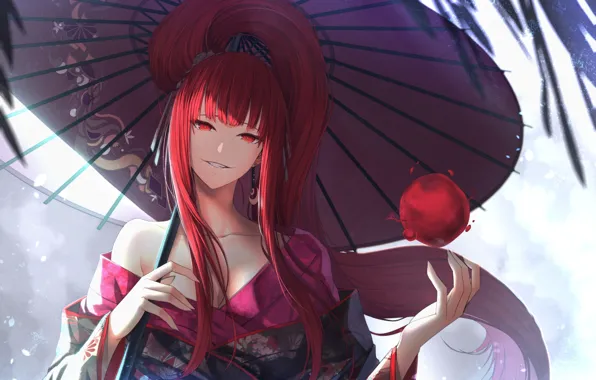 Картинка девушка, улыбка, магия, аниме, арт