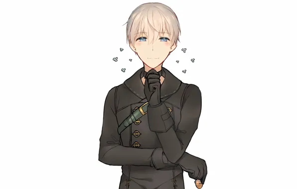 Взгляд, арт, парень, жёлудь, Nier Automata, YoRHa No 9 Type S