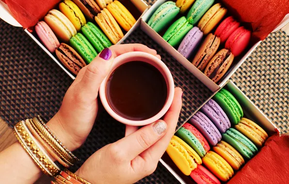 Colorful, печенье, десерт, cup, sweet, coffee, dessert, cookies