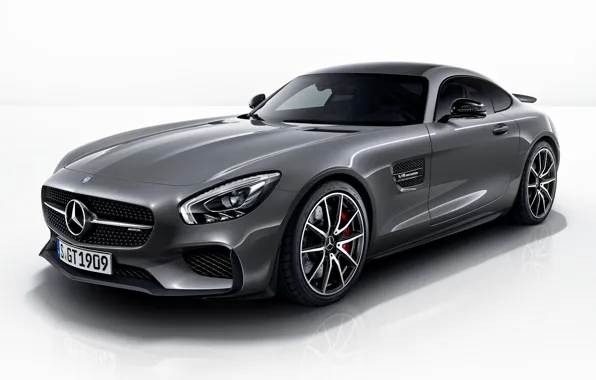 Мерседес, белый фон, AMG, экстерьер, 2014, Mercedes-AMG GT, S Edition
