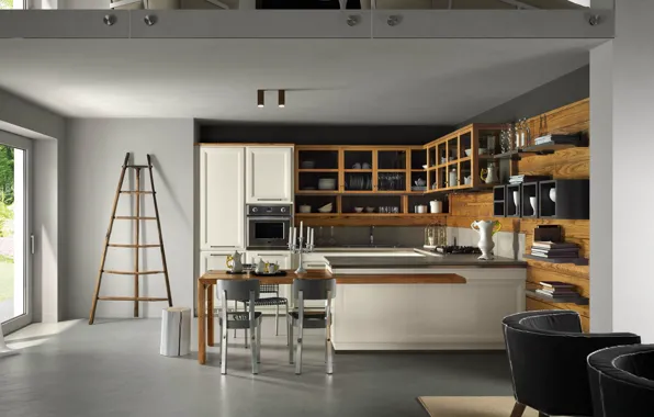Стиль, вилла, интерьер, кухня, столовая, итальянский дизайн, Cucina Donoratico