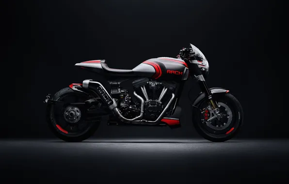 Картинка темный фон, Мотоцикл, dark background, Motorcycle, Arch, 1S