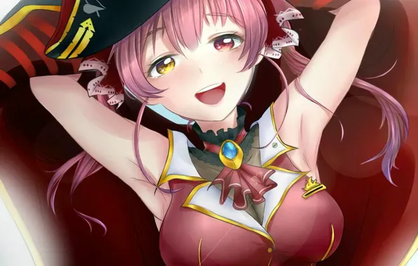 Girl, sexy, pink hair, long hair, boobs, anime, beautiful, pretty
