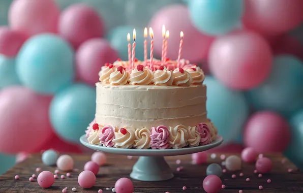 Свечи, colorful, торт, happy, cake, celebration, birthday, candles