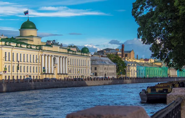 Вид, здания, канал, river, St. Petersburg, Санкт Петербург