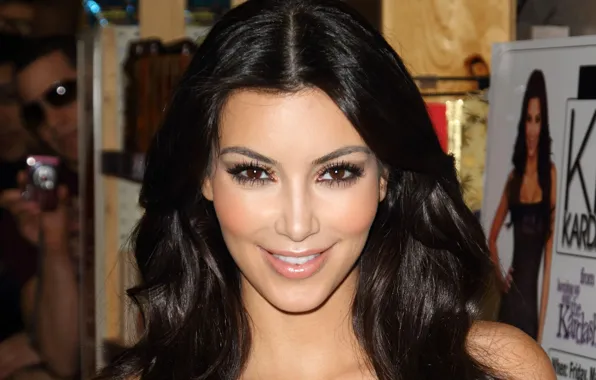 Улыбка, модель, актриса, брюнетка, Kim Kardashian