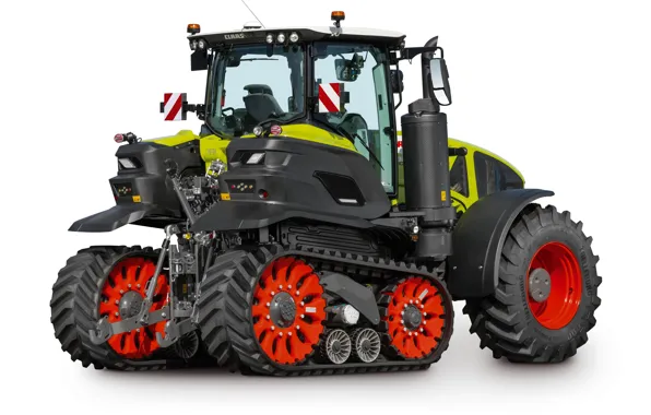 Трактор, белый фон, Claas, Axion 930 Terra Trac