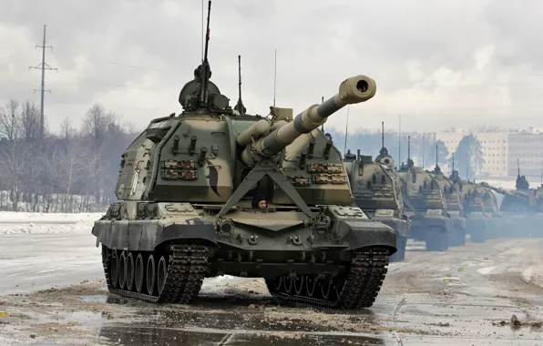 Картинка вооружение, 152 мм, МСТА, артиллерийская установка, самоходная