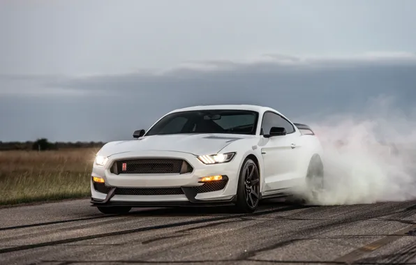 Картинка Shelby, smoke, muscle car, Hennessey, GT350R, Hennessey Shelby GT350R