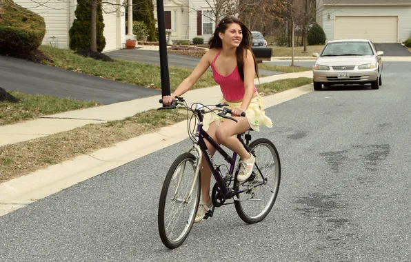 Картинка Shyla Jennings, bike, woman, face, lovely, outdoors, cutie