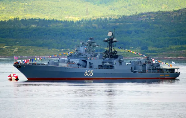 Корабль, большой, противолодочный, северный флот, адмирал левченко