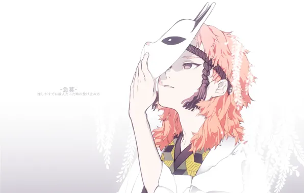 Фон, маска, парень, Demon Slayer Kimetsu no Yaiba