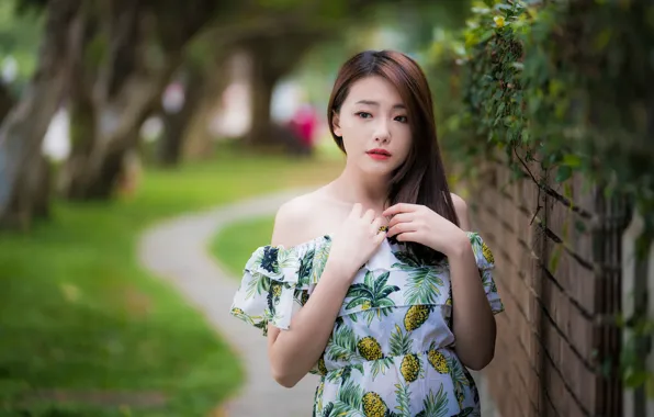 Девушка, азиатка, милашка