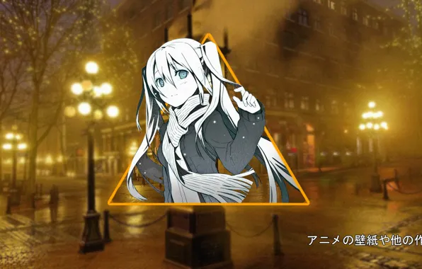 Девушка, улица, часы, аниме, anime, madskillz, мэдскиллз, заима