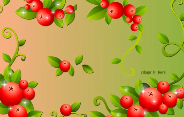 Ягоды, berry, брусника