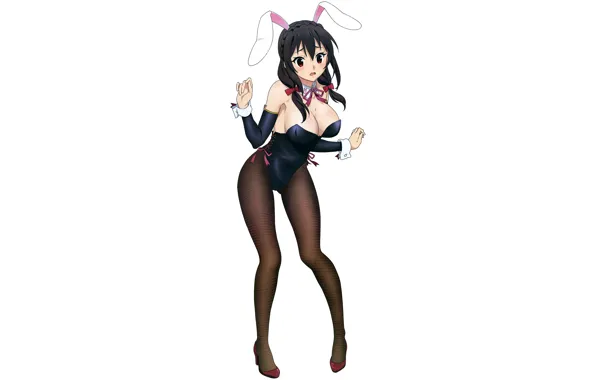 Girl, sexy, cleavage, long hair, boobs, anime, beautiful, pretty