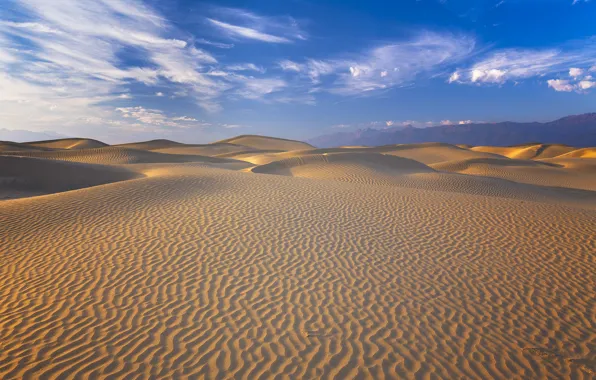 Desert, mountain, sand, dunes, death valley