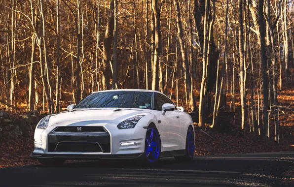 GTR, Nissan, Blue, R35, Wheels, Incurve, LP-5