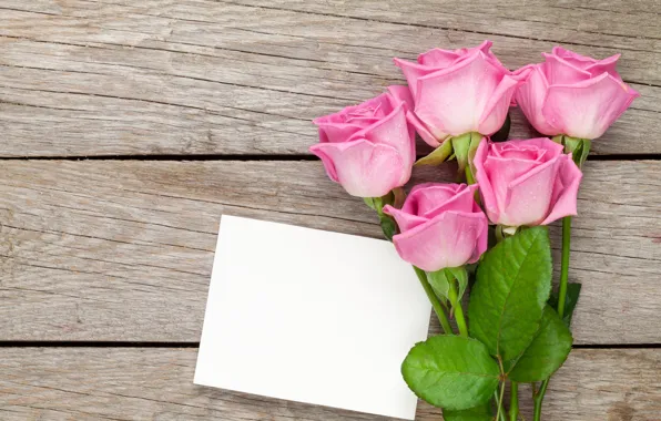 Картинка розы, букет, wood, pink, romantic, roses, розовые розы