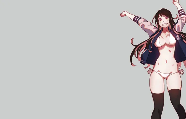 Картинка girl, sexy, cleavage, thighhighs, long hair, boobs, anime, beautiful