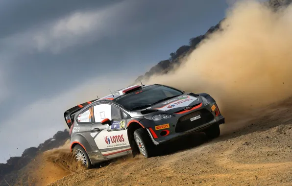 Ford, Пыль, WRC, Rally, Fiesta, Kubica