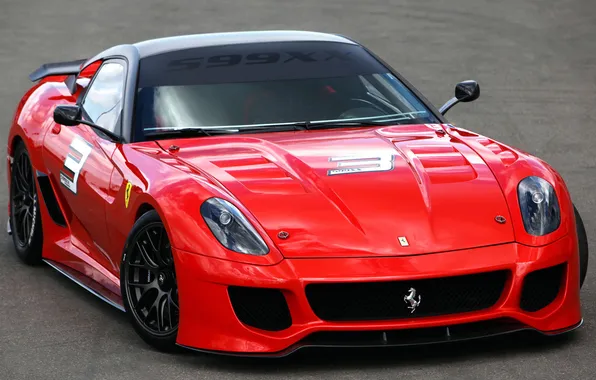 Авто, Красная, Феррари, Ferrari, Суперкар, GTO, Спорткар, 599XX