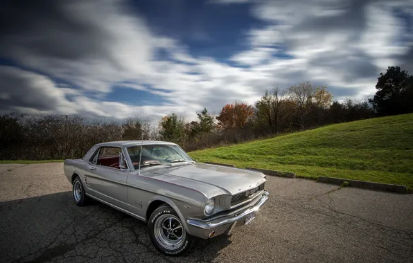 Картинка Mustang, Automobile, Long Exposure