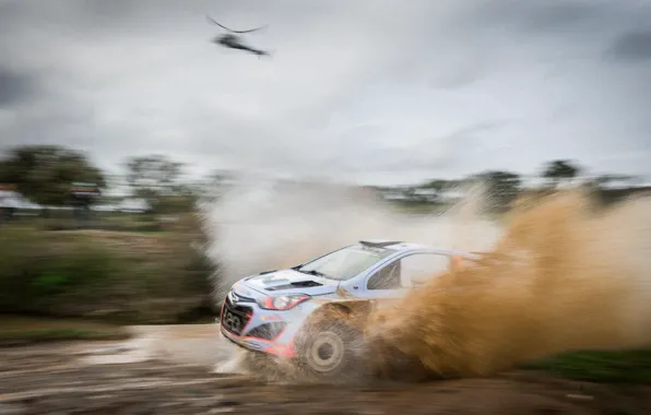 Картинка брызги, rally, wrc, hyundai, portugal, i20, 2014