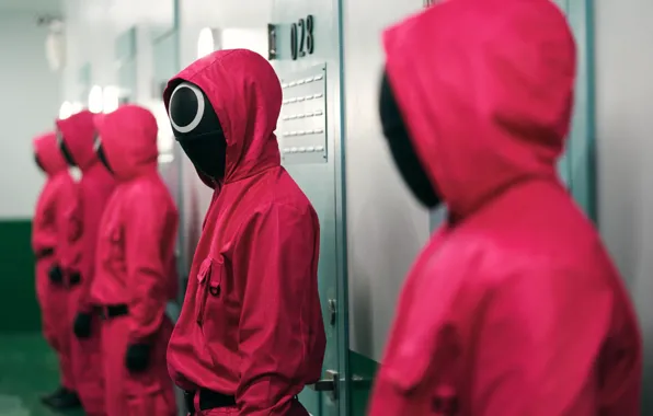 Костюм, сериал, постер, poster, serial, игра в кальмара, squid game