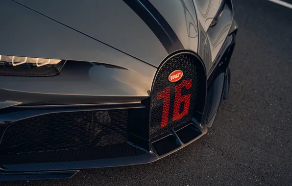 Картинка капот, Bugatti, перед, решётка, Chiron, 2020, Chiron Pur Sport