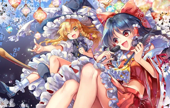 Аниме, арт, Девочки, Touhou