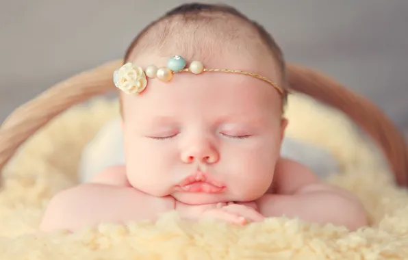 Ребенок, маленький, малыш, спит, украшение, младенец, baby, kid